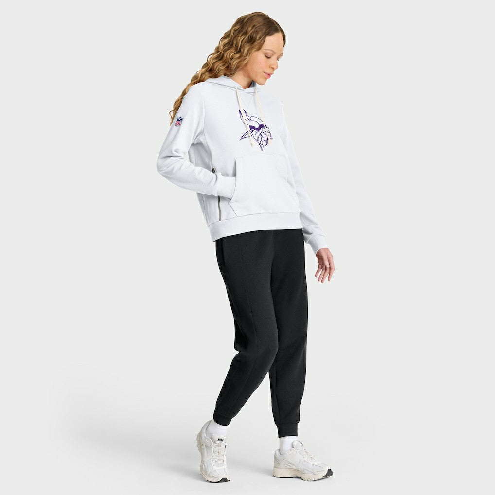 Minnesota Vikings Women's Alternate Logo Sideline Standard Issue Dri-FIT Hoodie White | Nike for Sale