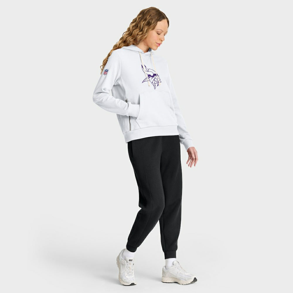 Minnesota Vikings Women's Alternate Logo Sideline Standard Issue Dri-FIT Hoodie White | Nike for Sale
