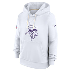 Minnesota Vikings Women's Alternate Logo Sideline Standard Issue Dri-FIT Hoodie White | Nike for Sale