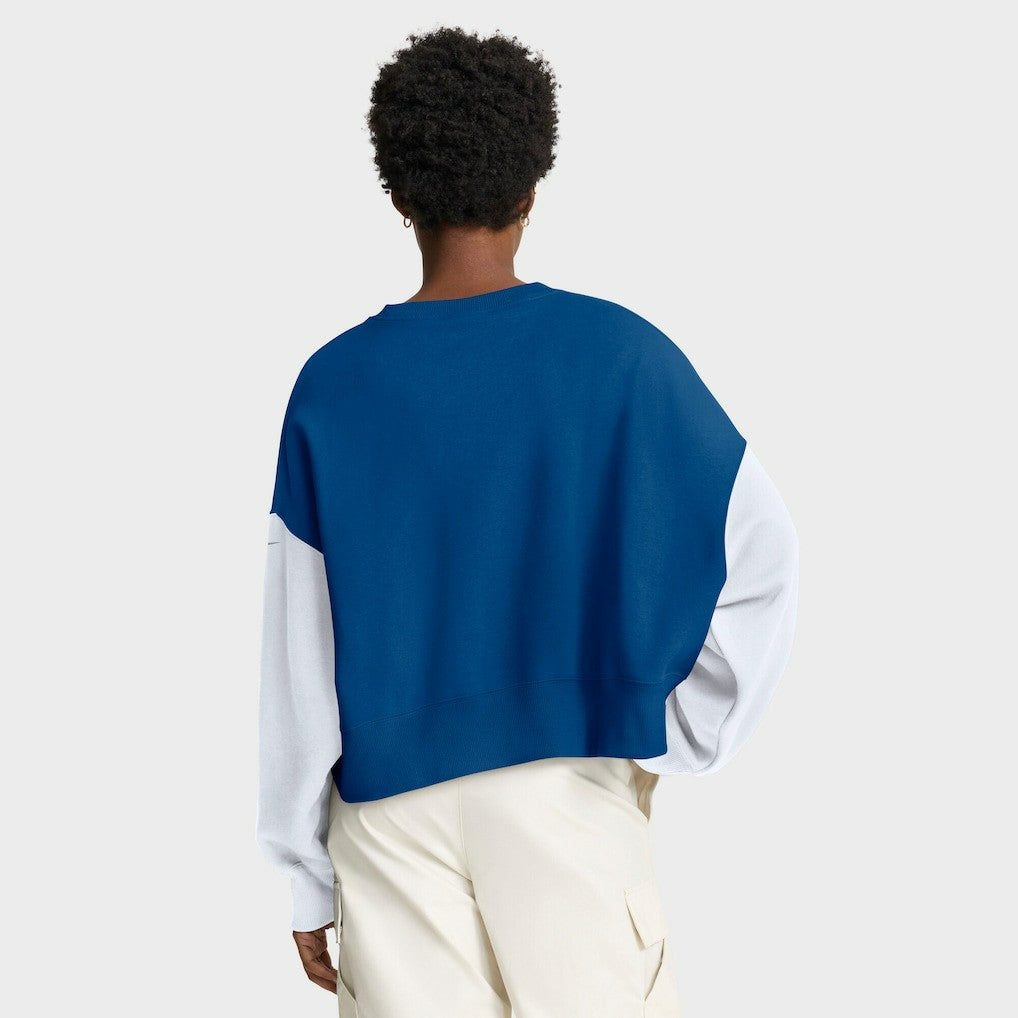 Indianapolis Colts Women's Oversized Color-Block Pullover Sweatshirt Royal | Nike for Sale