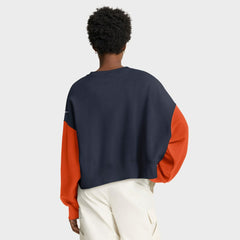Chicago Bears Women's Oversized Color-Block Pullover Sweatshirt Navy | Nike for Sale