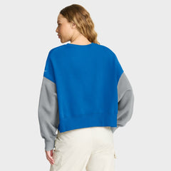 Detroit Lions Women's Oversized Color-Block Pullover Sweatshirt Blue | Nike for Sale