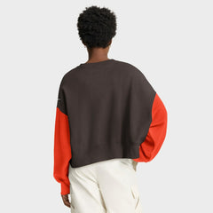 Cleveland Browns Women's Oversized Color-Block Pullover Sweatshirt Brown | Nike for Sale