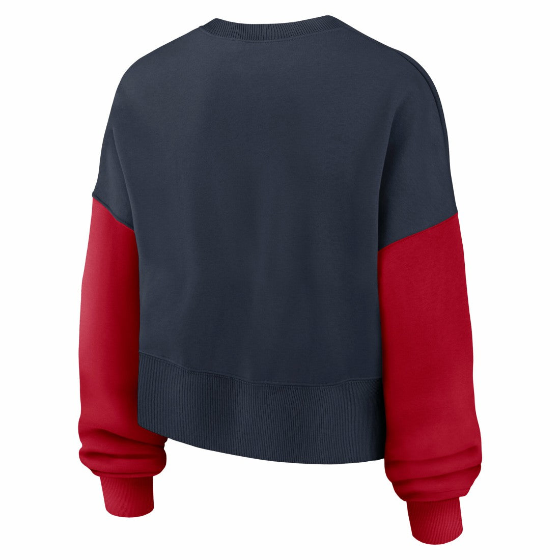 Houston Texans Women's Oversized Color-Block Pullover Sweatshirt Navy | Nike for Sale