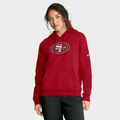 San Francisco 49ers Women's Club Fleece Hoodie Scarlet | Nike for Sale