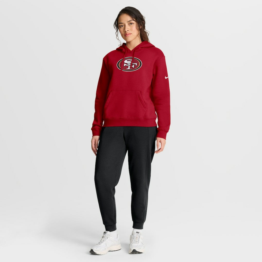 San Francisco 49ers Women's Club Fleece Hoodie Scarlet | Nike for Sale