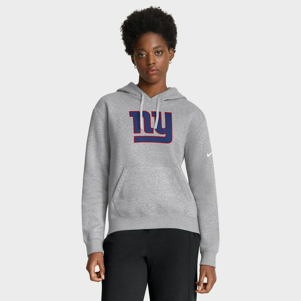 New York Giants Women's Club Fleece Hoodie Heather Gray | Nike for Sale