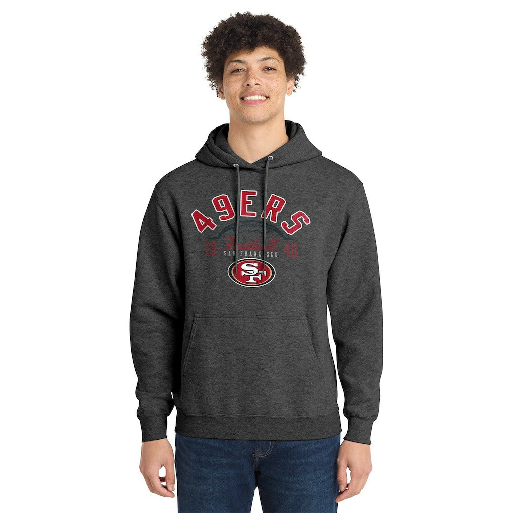 San Francisco 49ers Starter Pullover Hoodie Heather Charcoal | NFL