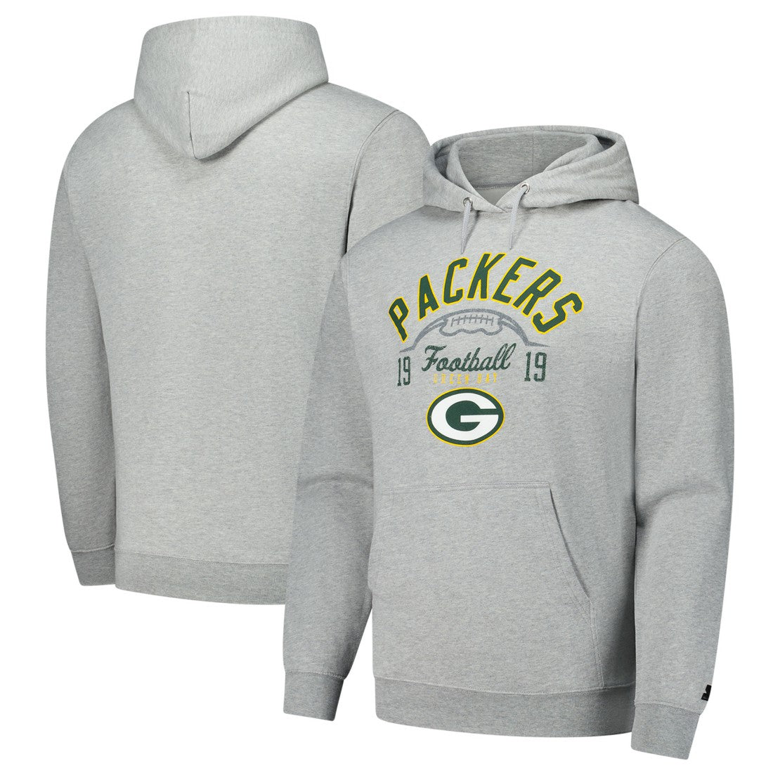 Green Bay Packers Starter Pullover Hoodie Heather Gray | NFL