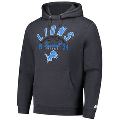 Detroit Lions Starter Pullover Hoodie Charcoal | NFL