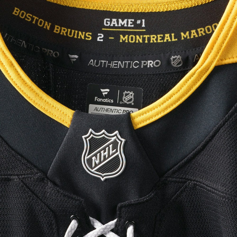 Boston Bruins Fanatics 100th Anniversary Authentic Pro Jersey - Black - NHL
