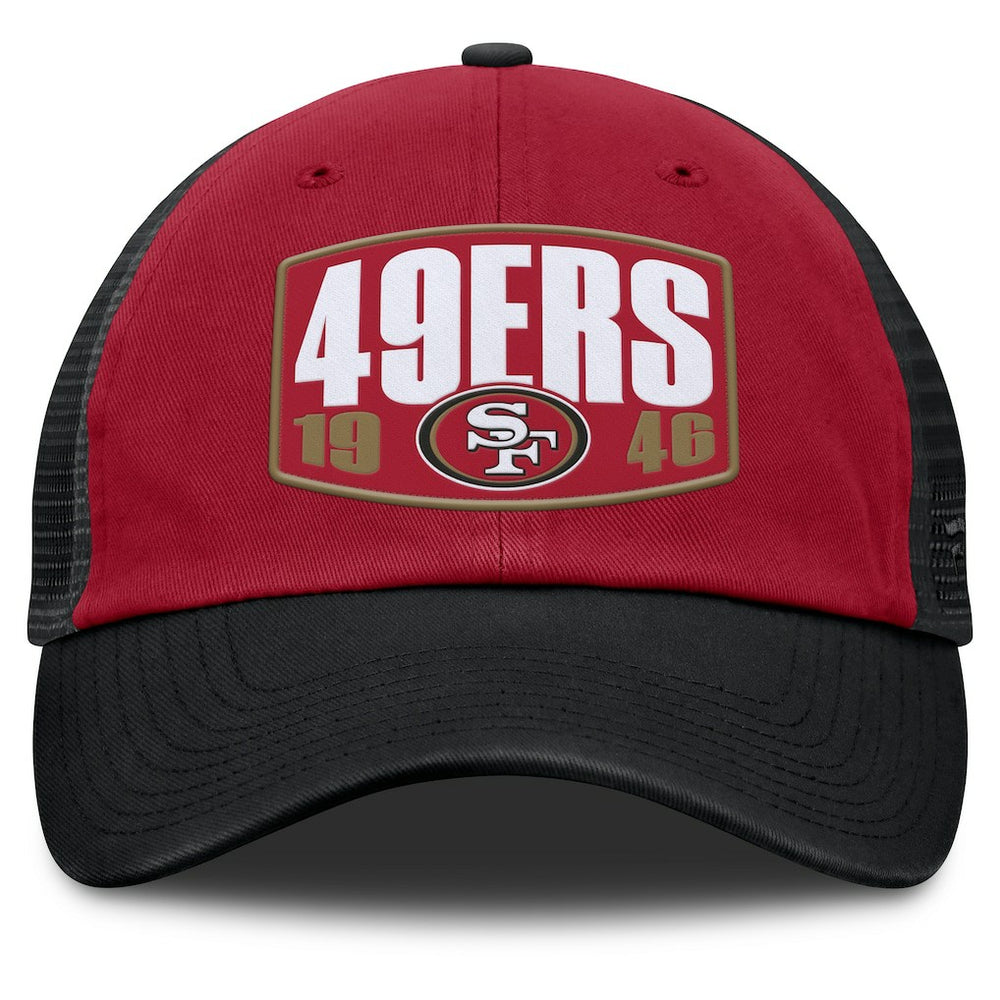 San Francisco 49ers Franchise Trucker Adjustable Hat Scarlet/Black | Fanatics