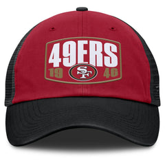 San Francisco 49ers Franchise Trucker Adjustable Hat Scarlet/Black | Fanatics