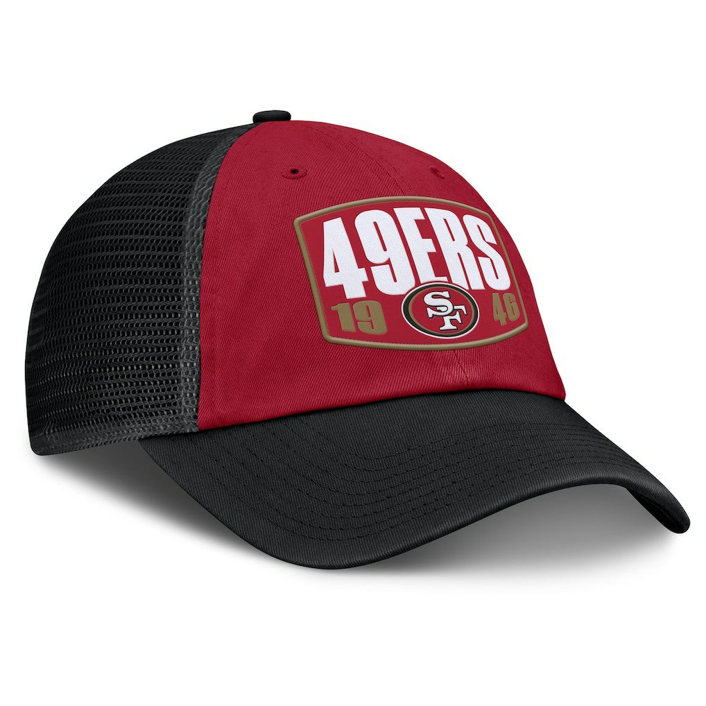 San Francisco 49ers Franchise Trucker Adjustable Hat Scarlet/Black | Fanatics