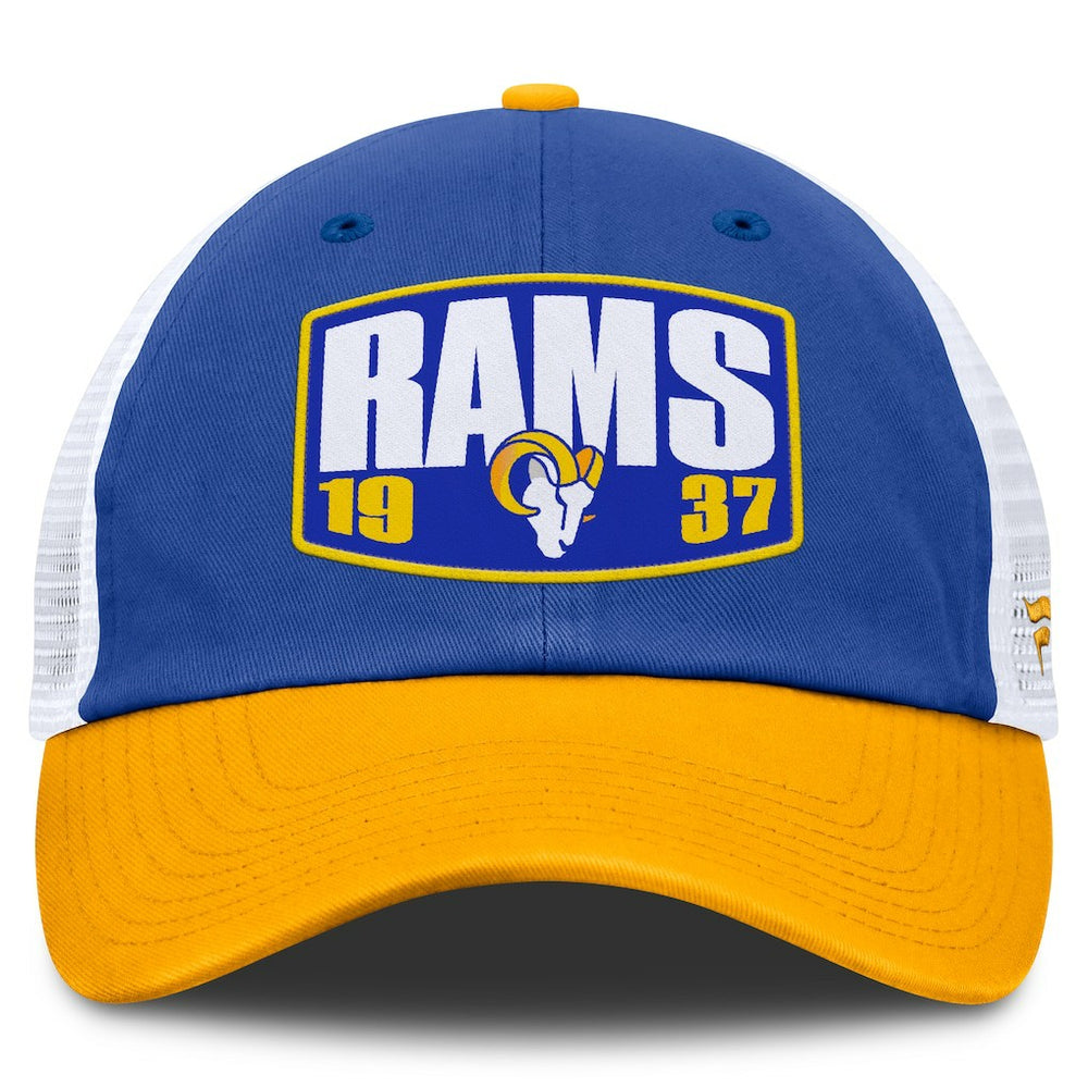 Los Angeles Rams Franchise Trucker Adjustable Hat Royal/Gold | Fanatics