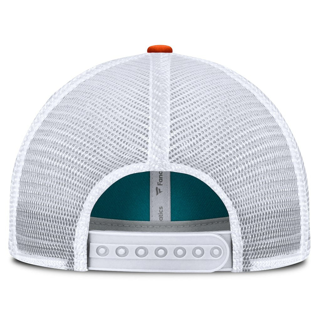 Miami Dolphins Franchise Trucker Adjustable Hat Aqua/Orange | Fanatics