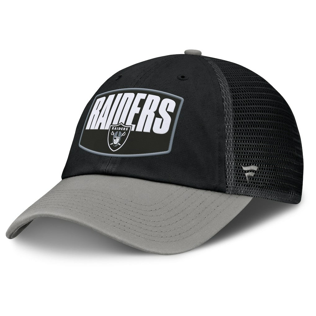 Las Vegas Raiders Franchise Trucker Adjustable Hat Black/Gray | Fanatics