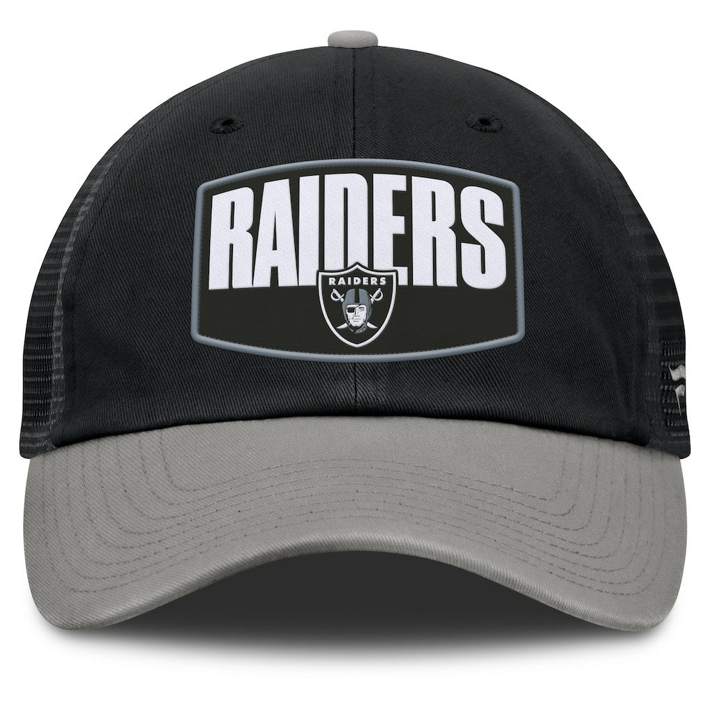 Las Vegas Raiders Franchise Trucker Adjustable Hat Black/Gray | Fanatics