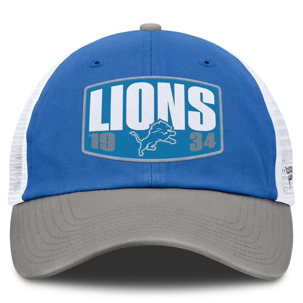 Detroit Lions Franchise Trucker Adjustable Hat Blue/Gray | Fanatics