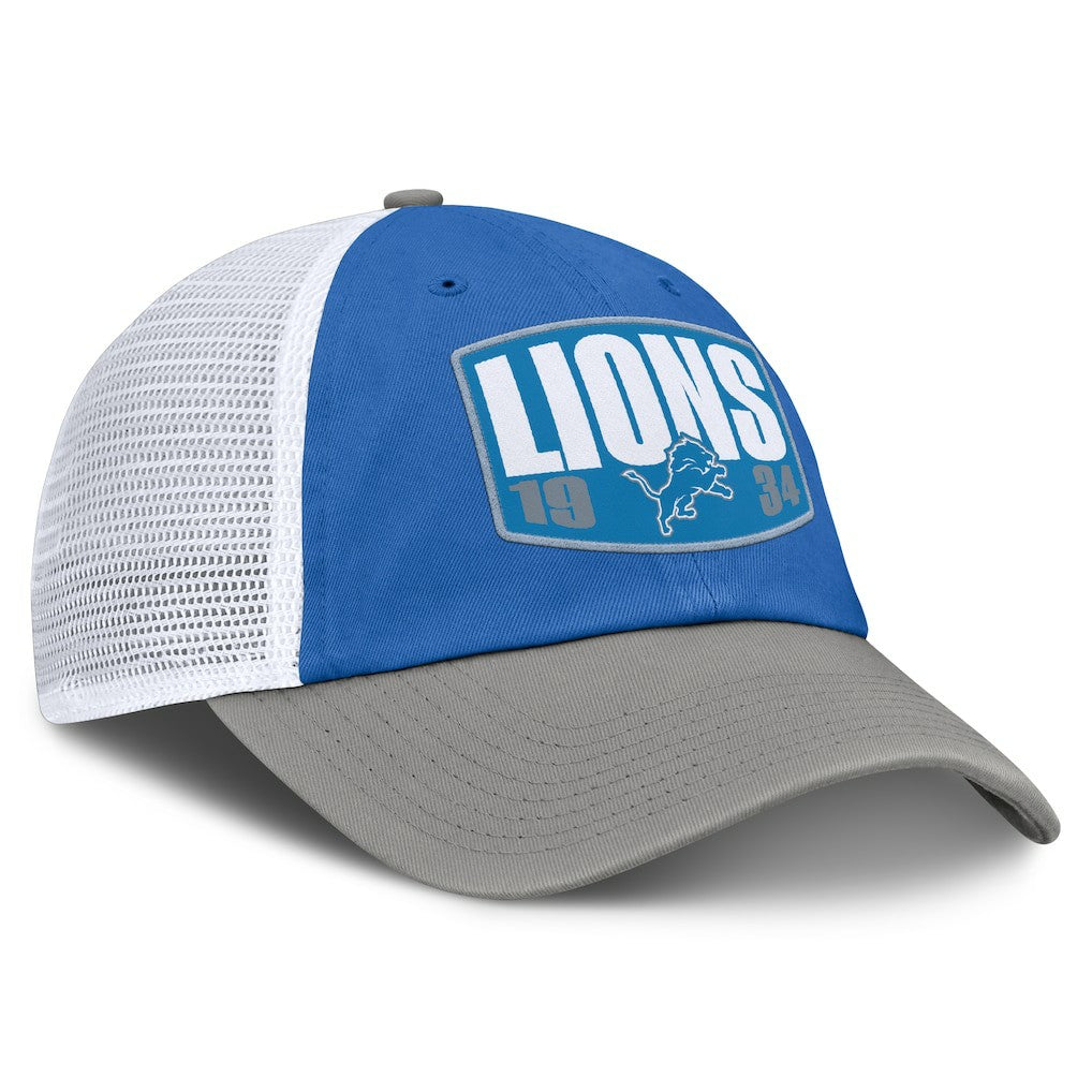 Detroit Lions Franchise Trucker Adjustable Hat Blue/Gray | Fanatics