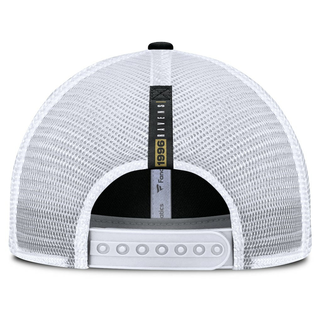 Baltimore Ravens Reverse Trucker Adjustable Hat Black/White | Fanatics