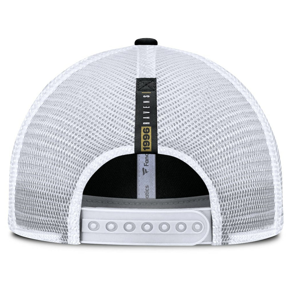 Baltimore Ravens Reverse Trucker Adjustable Hat Black/White | Fanatics