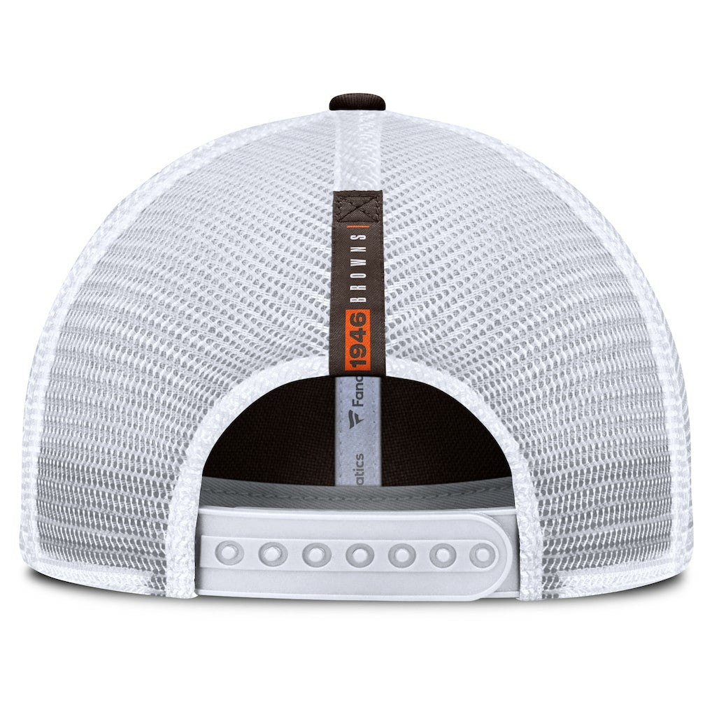 Cleveland Browns Reverse Trucker Adjustable Hat Brown/White | Fanatics