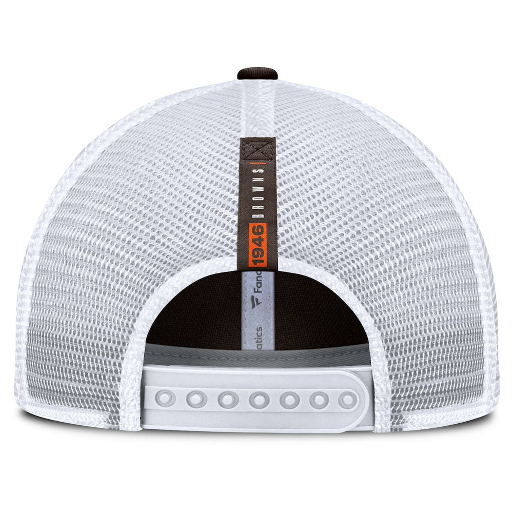 Cleveland Browns Reverse Trucker Adjustable Hat Brown/White | Fanatics