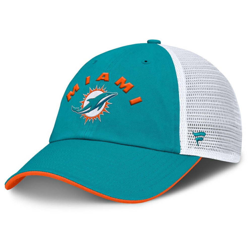Miami Dolphins Reverse Trucker Adjustable Hat Aqua/White | Fanatics