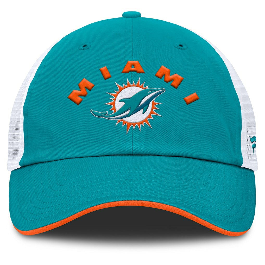 Miami Dolphins Reverse Trucker Adjustable Hat Aqua/White | Fanatics