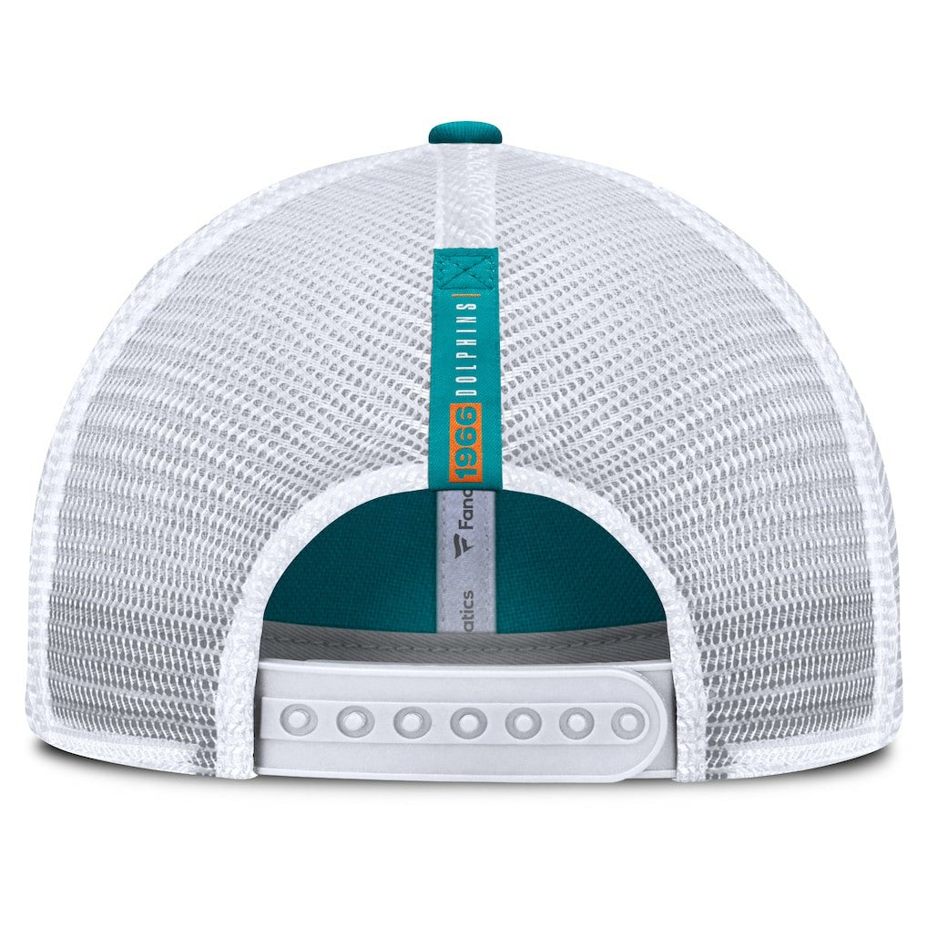 Miami Dolphins Reverse Trucker Adjustable Hat Aqua/White | Fanatics