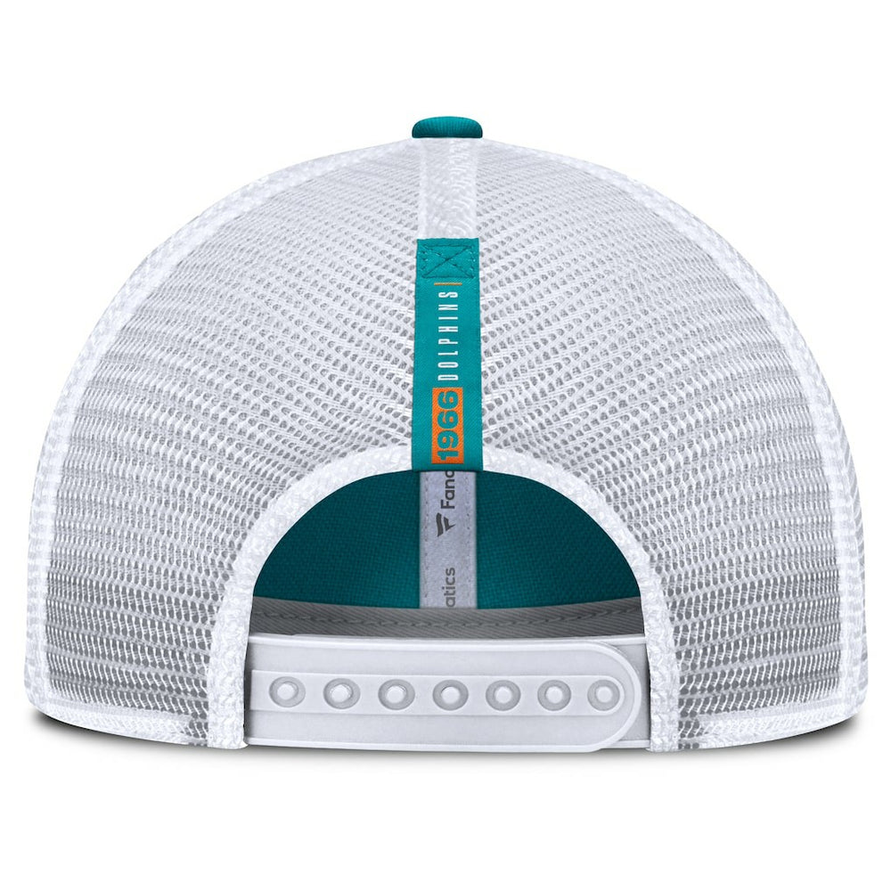 Miami Dolphins Reverse Trucker Adjustable Hat Aqua/White | Fanatics