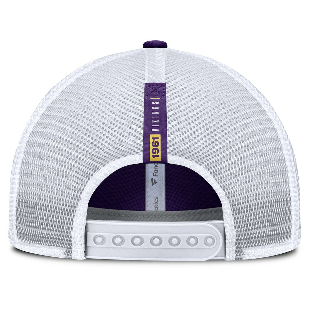 Minnesota Vikings Reverse Trucker Adjustable Hat Purple/White | Fanatics