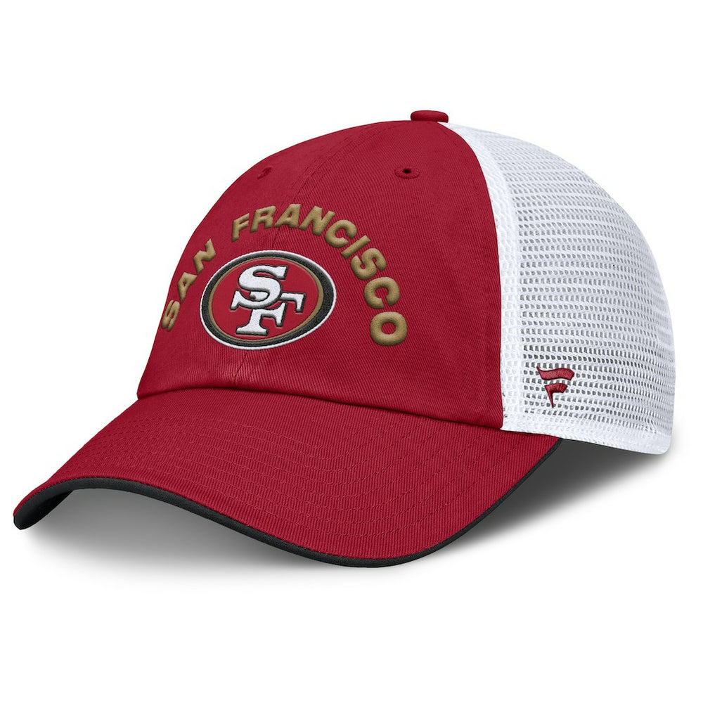 San Francisco 49ers Reverse Trucker Adjustable Hat Scarlet/White | Fanatics