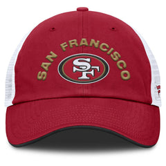 San Francisco 49ers Reverse Trucker Adjustable Hat Scarlet/White | Fanatics