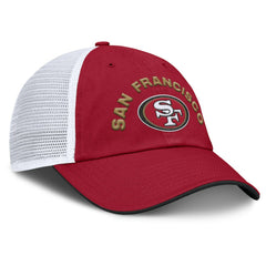 San Francisco 49ers Reverse Trucker Adjustable Hat Scarlet/White | Fanatics