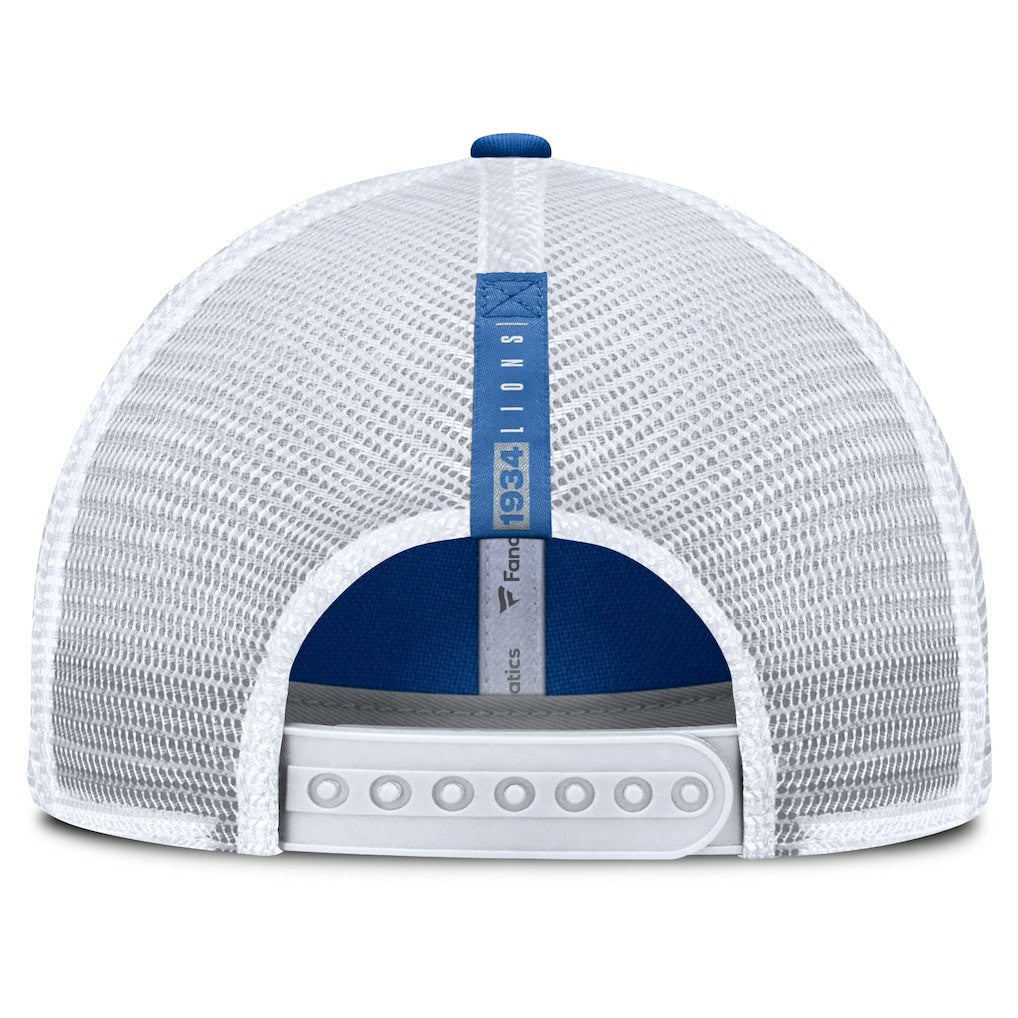 Detroit Lions Reverse Trucker Adjustable Hat Blue/White | Fanatics