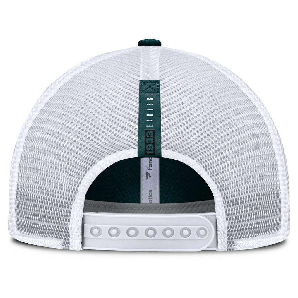 Philadelphia Eagles Reverse Trucker Adjustable Hat Midnight Green/White | Fanatics