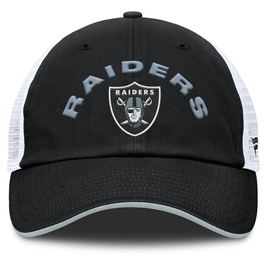 Las Vegas Raiders Reverse Trucker Adjustable Hat Black/White | Fanatics
