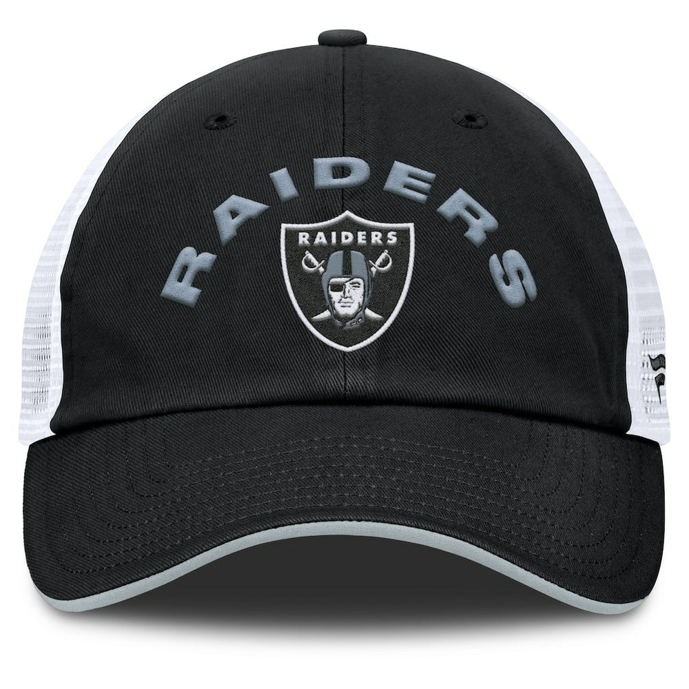 Las Vegas Raiders Reverse Trucker Adjustable Hat Black/White | Fanatics
