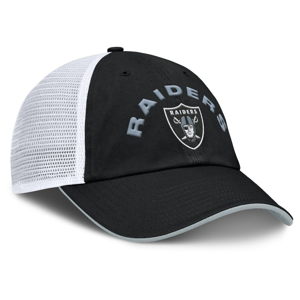 Las Vegas Raiders Reverse Trucker Adjustable Hat Black/White | Fanatics