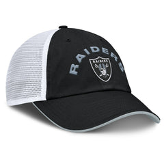 Las Vegas Raiders Reverse Trucker Adjustable Hat Black/White | Fanatics
