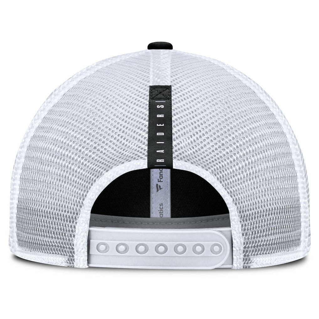 Las Vegas Raiders Reverse Trucker Adjustable Hat Black/White | Fanatics