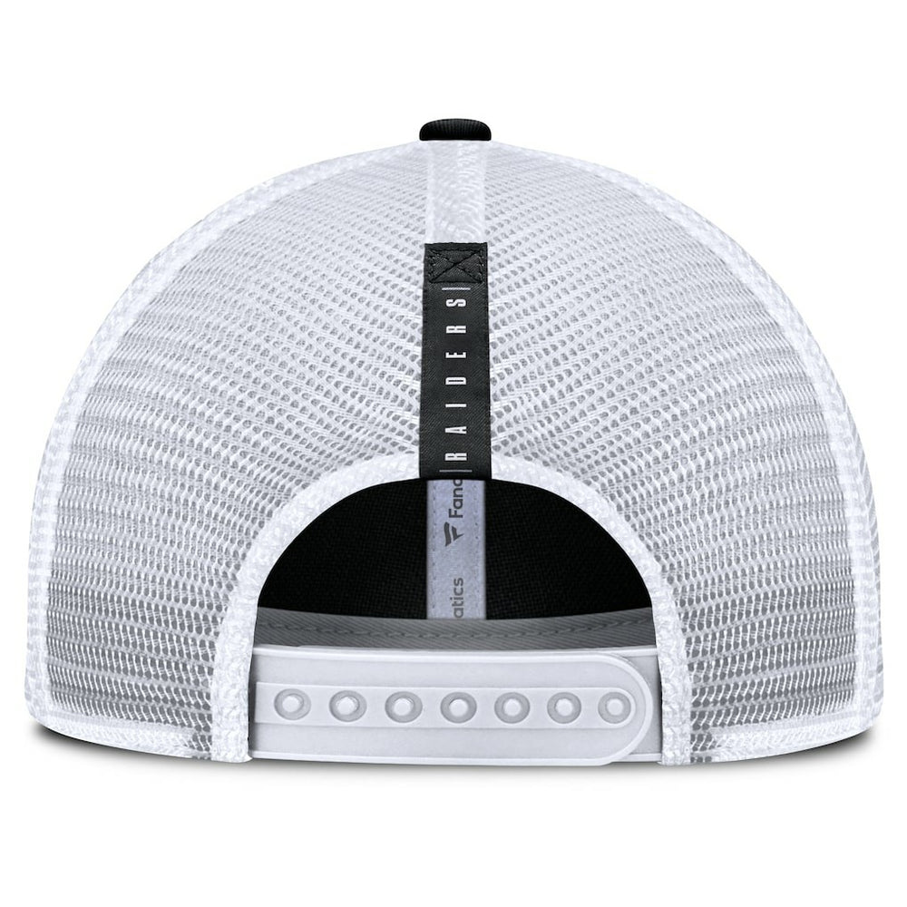 Las Vegas Raiders Reverse Trucker Adjustable Hat Black/White | Fanatics