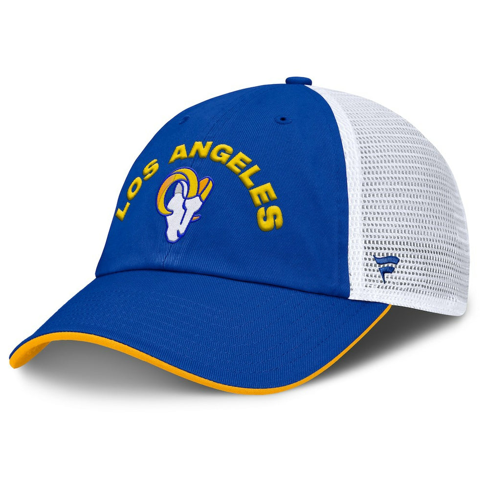 Los Angeles Rams Reverse Trucker Adjustable Hat Royal/White | Fanatics