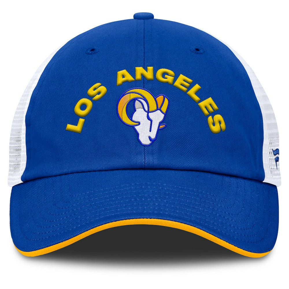 Los Angeles Rams Reverse Trucker Adjustable Hat Royal/White | Fanatics