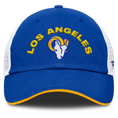 Los Angeles Rams Reverse Trucker Adjustable Hat Royal/White | Fanatics