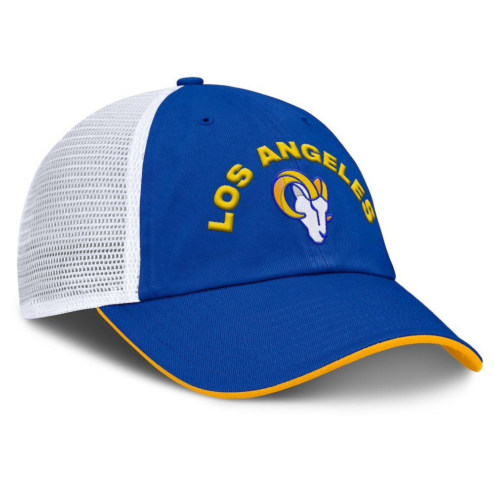 Los Angeles Rams Reverse Trucker Adjustable Hat Royal/White | Fanatics