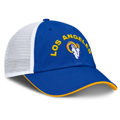 Los Angeles Rams Reverse Trucker Adjustable Hat Royal/White | Fanatics