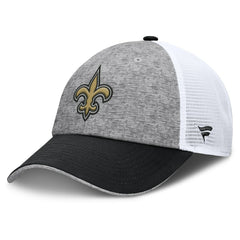 New Orleans Saints Option Trucker Adjustable Hat Gray/Black | Fanatics